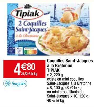 coquilles saint-jacques à la bretonne tipiak