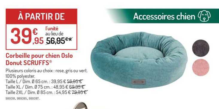 corbeille pour chien oslo donut scruffs