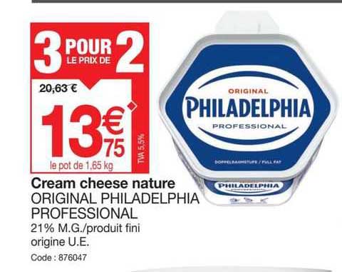 cream cheese nature original philadelphia professional