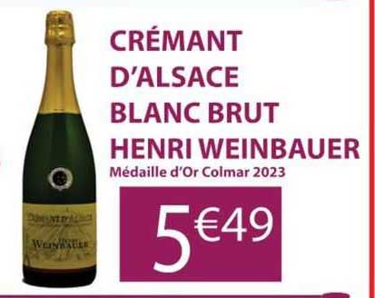 crémant d'alsace blanc brut henri weinbauer