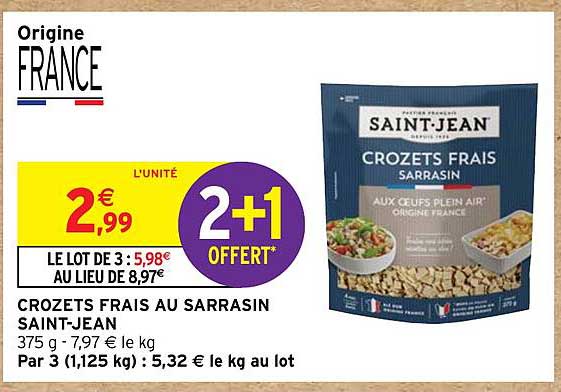 crozets frais au sarrasin saint-jean