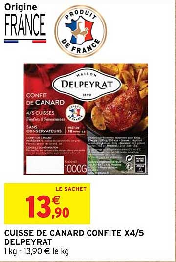 cuisse de canard confite x 4/5 delpeyrat