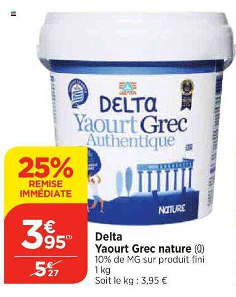 delta yaourt grec nature
