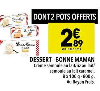 dessert - bonne maman