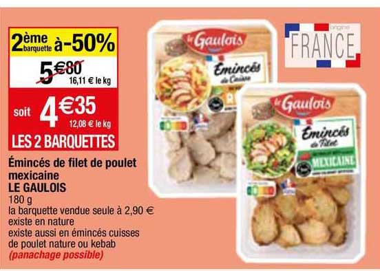 émincés De Filet De Poulet Mexicaine Le Gaulois