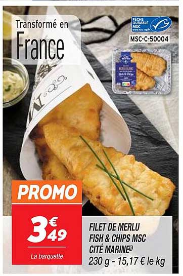 filet de merlu fish & chips msc cité marine