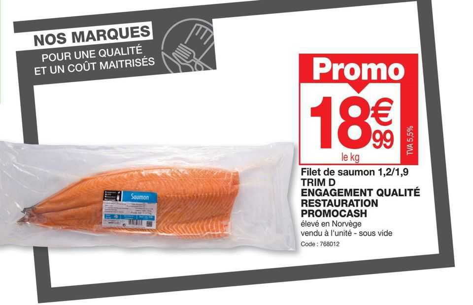 filet de saumon 1,2/1,9 trim d engagement qualité restauration promocash