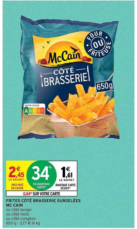 frites côté brasserie surgelées mc cain
