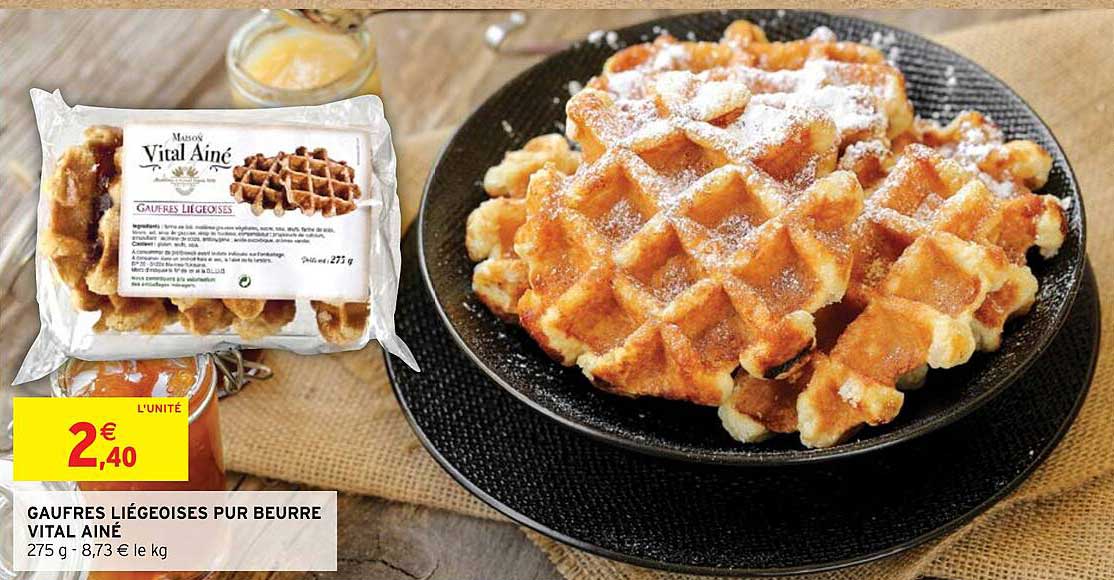 gaufres liegeoises pur beurre vital aine