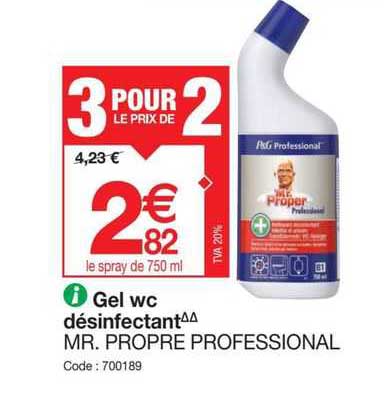 gel wc désinfectant mr. propre professional
