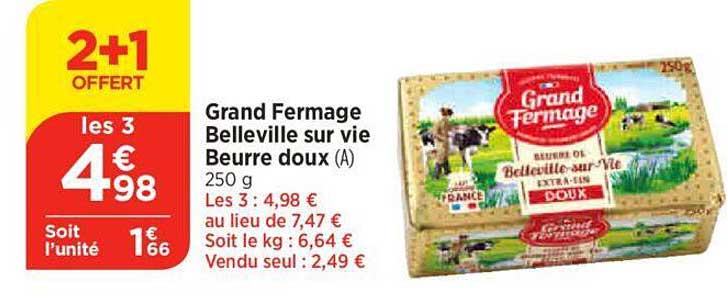 grand fermage belleville sur vie beurre doux