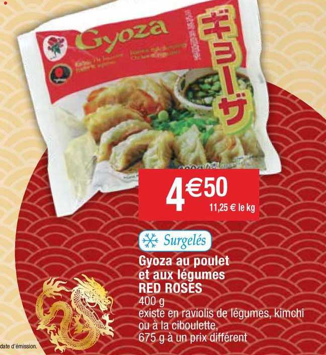 Gyoza Au Poulet Et Aux Légumes Red Roses