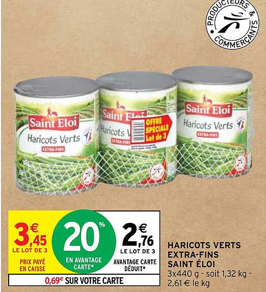 haricots verts extra-fins saint éloi