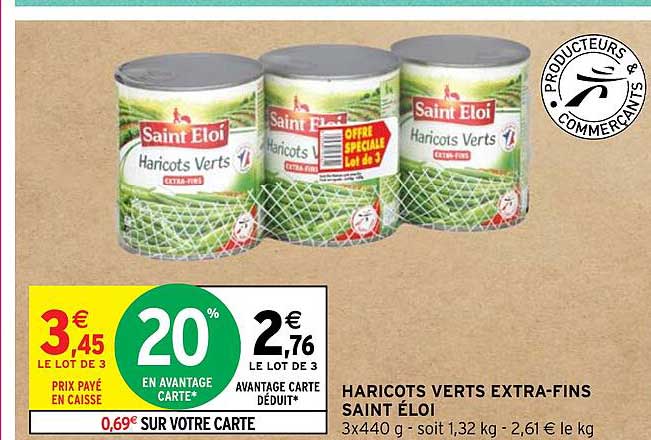 haricots verts extra-fins saint éloi