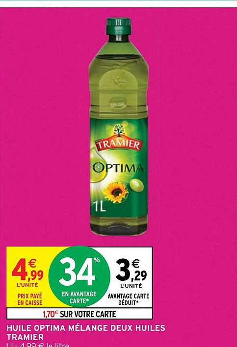 huile optima mélange deux huiles tramier