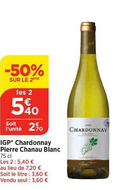 igp chardonnay pierre chanau blanc