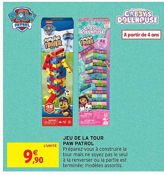 jeu de la tour paw patrol