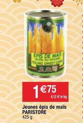 jeunes épis de maïs paristore