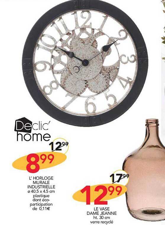 l'horloge murale industrielle declic'home