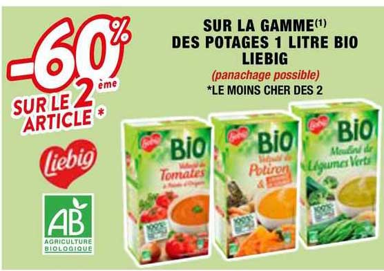la gamme des potagers 1 litre bio liebig