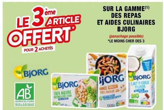 la gamme des repas et aides culinaires bjorg