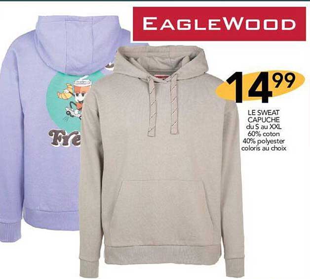 le sweat capuche eagle wood