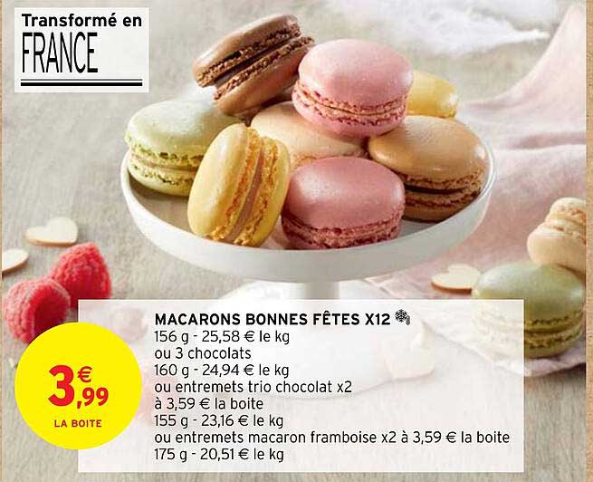 macarons bonnes fêtes x12