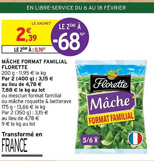mâche format familial florette
