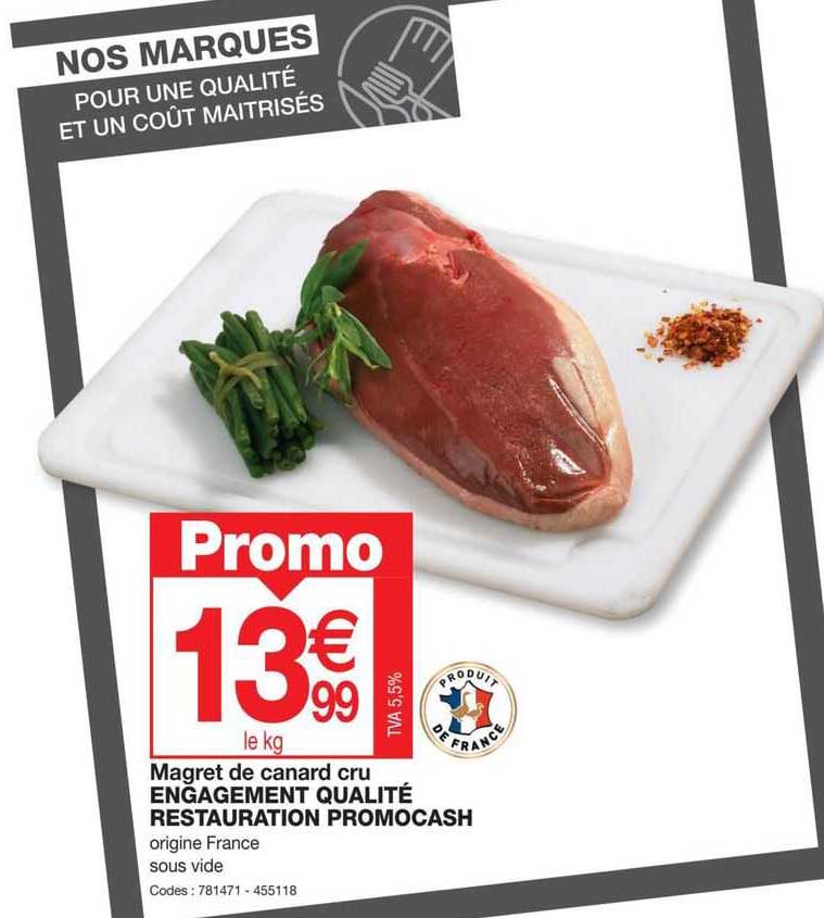 magret de canard cru engagement qualité restauration promocash