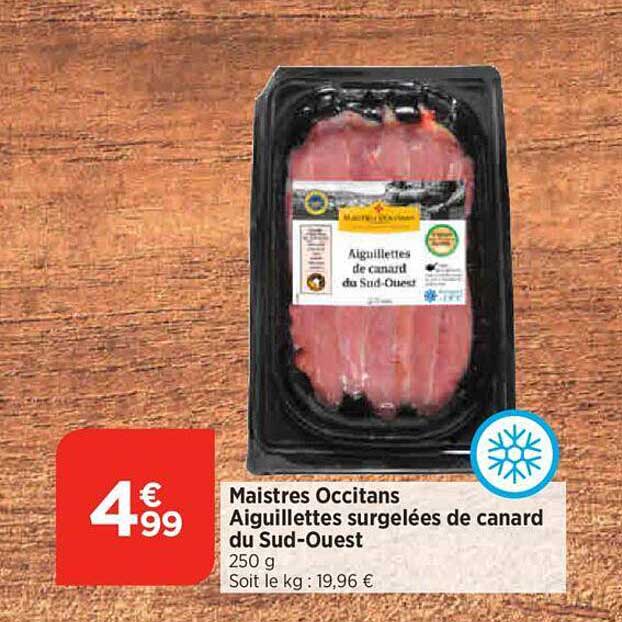 maistres occitans aiguillettes surgelées de canard du sud-ouest