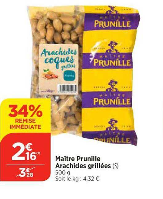 maître prunille arachides grillées