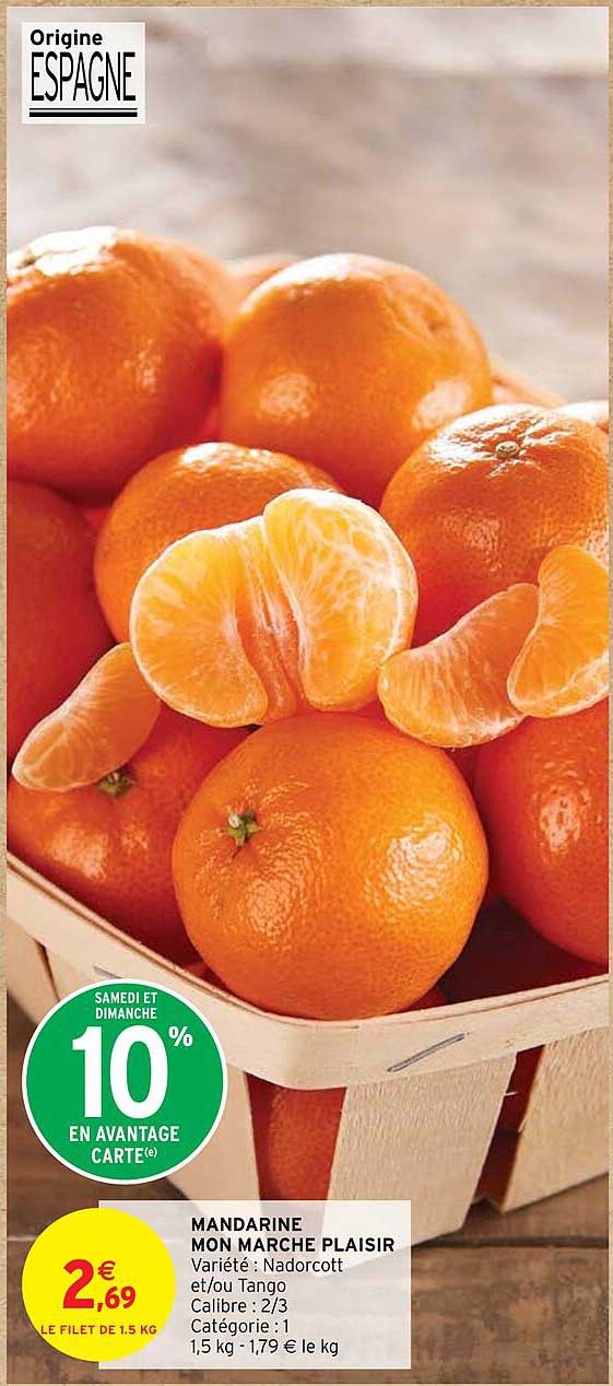 mandarine mon marché plaisir