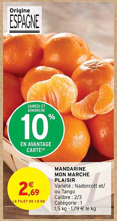 mandarine mon marché plaisir
