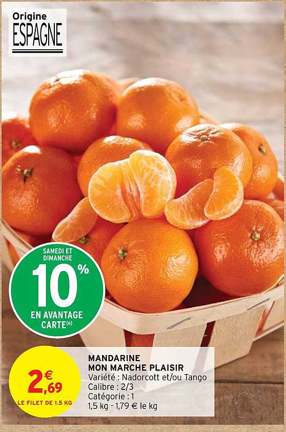 mandarine mon marche  plasir