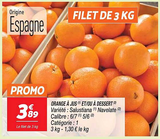 orange à jus et/ou à dessert