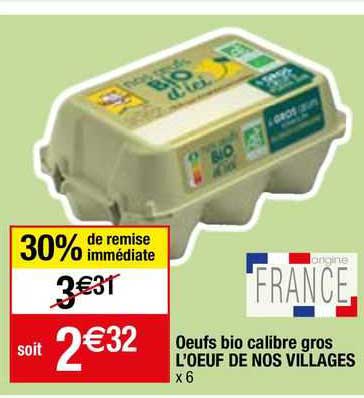 œufs Bio Calibre Gros L'œuf De Nos Villages