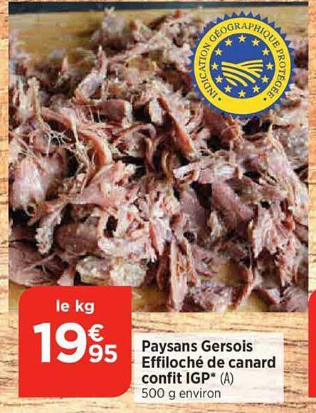paysans gersois effiloché de canard confit igp