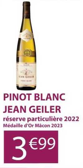 pinot blanc jean geiler réserve particulière 2022