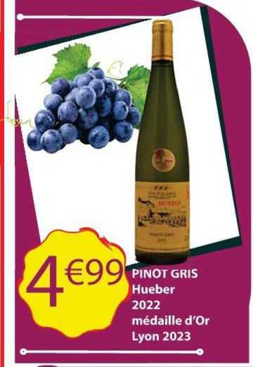 pinot gris hueber 2022 médaille d'or lyon 2023