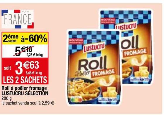 roll à poêler fromage lustucru sélection