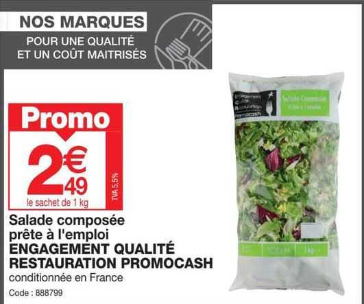salade composée prête à l'emploi engagement qualité restauration promocash