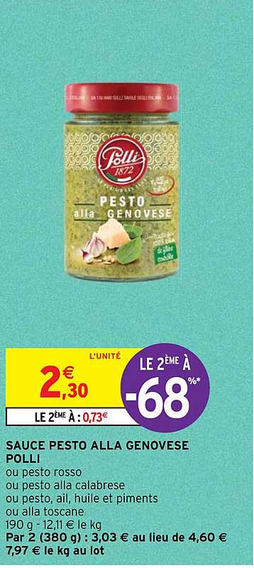 sauce pesto alla Genovese polli