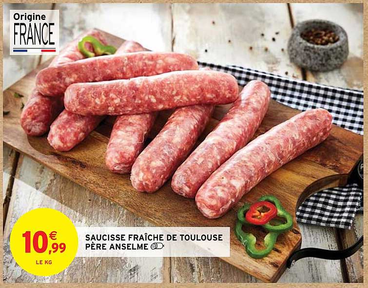 saucisse fraîche de toulouse père anselme