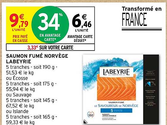 Saumon Fumé Norvège Labeyrie