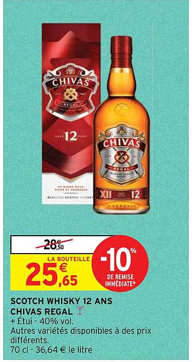 scotch whisky 12 ans chivas régal