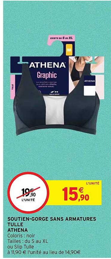soutien-gorge sans armatures tulle athena