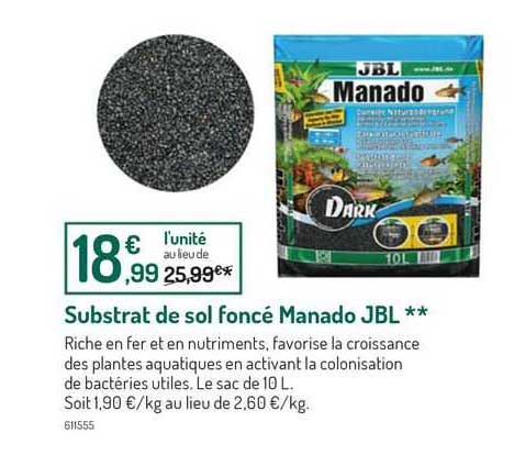 Substrat De Sol Foncé Manado JBL