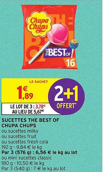sucettes the best of chupa chups