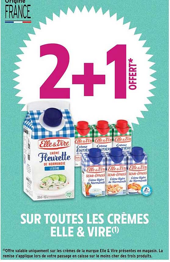 sur toutes les cremes elle & vire
