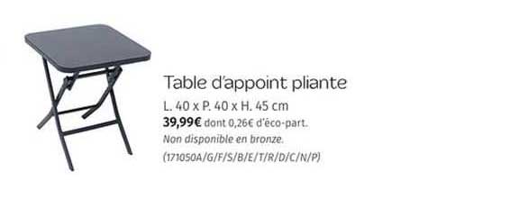 Table D'appoint Pliante